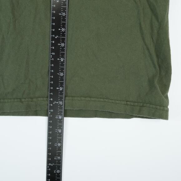 Vintage US Army T-Shirt Mens 2XL OD Green Short Sleeve Bayside Made in USA - Picture 9 of 9